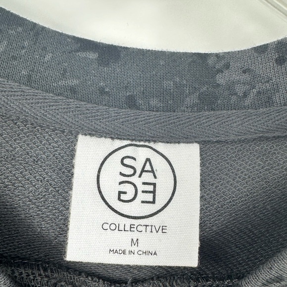 SAGE Collective Gray Camo Paint Splatter Sweatshirt Crew Neck Medium | E1954 - Picture 3 of 5